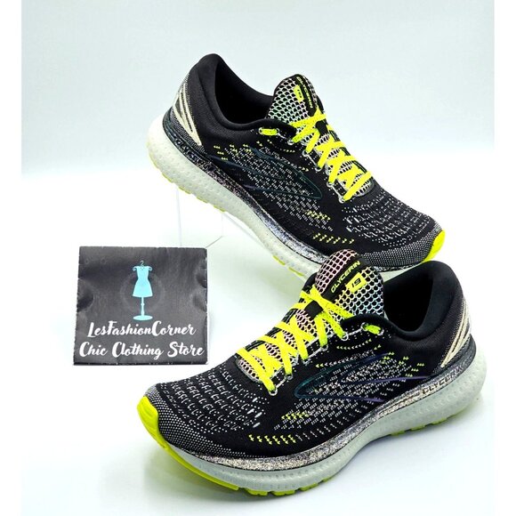 Brooks Women's Black Neon Yellow Carbonite Glycerin 19 Running Shoes Sz 8.5 2487 - Picture 6 of 16